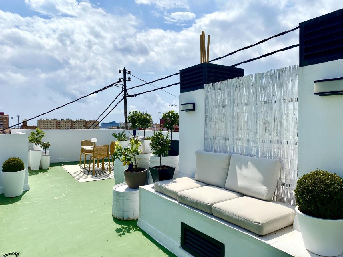 Acogedor Estudio A Metros De La Playa, Con Zonas Comunes Y Terraza 3B Valencia Exterior foto